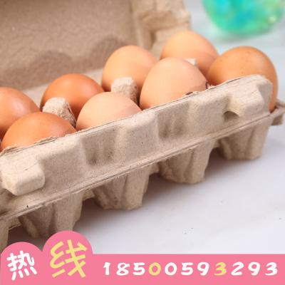 10枚鸡蛋托环保纸浆蛋盒鸡蛋盒带盖蛋托纸浆蛋托土鸡蛋包装盒